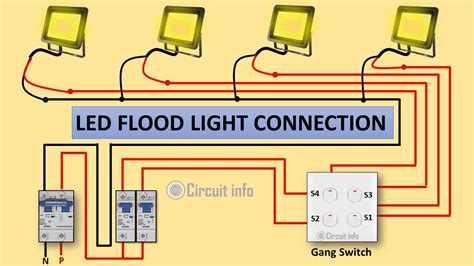 flood light for square junction box|flood light wiring diagram.